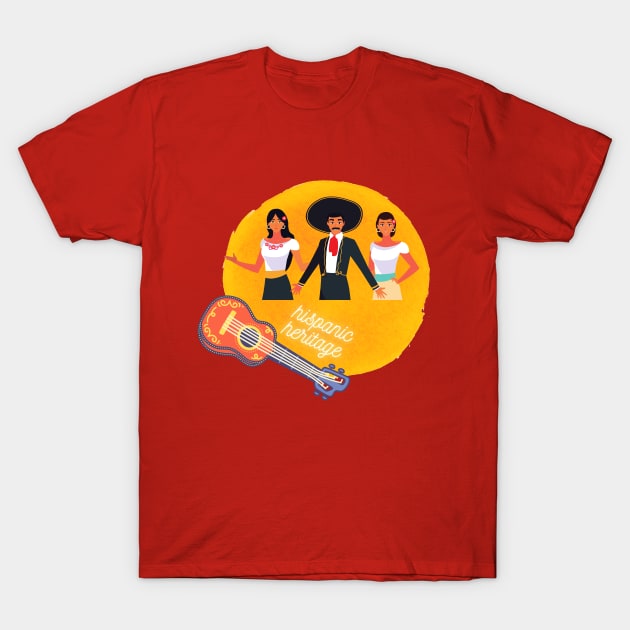 Music celebrations - Hispanic Heritage T-Shirt by O.M design